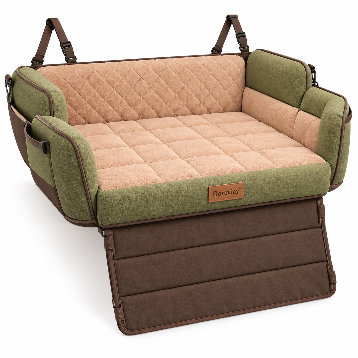 Doreviay™ Structured Rear-Seat Pet Travel Mat with Foldable Support Deck