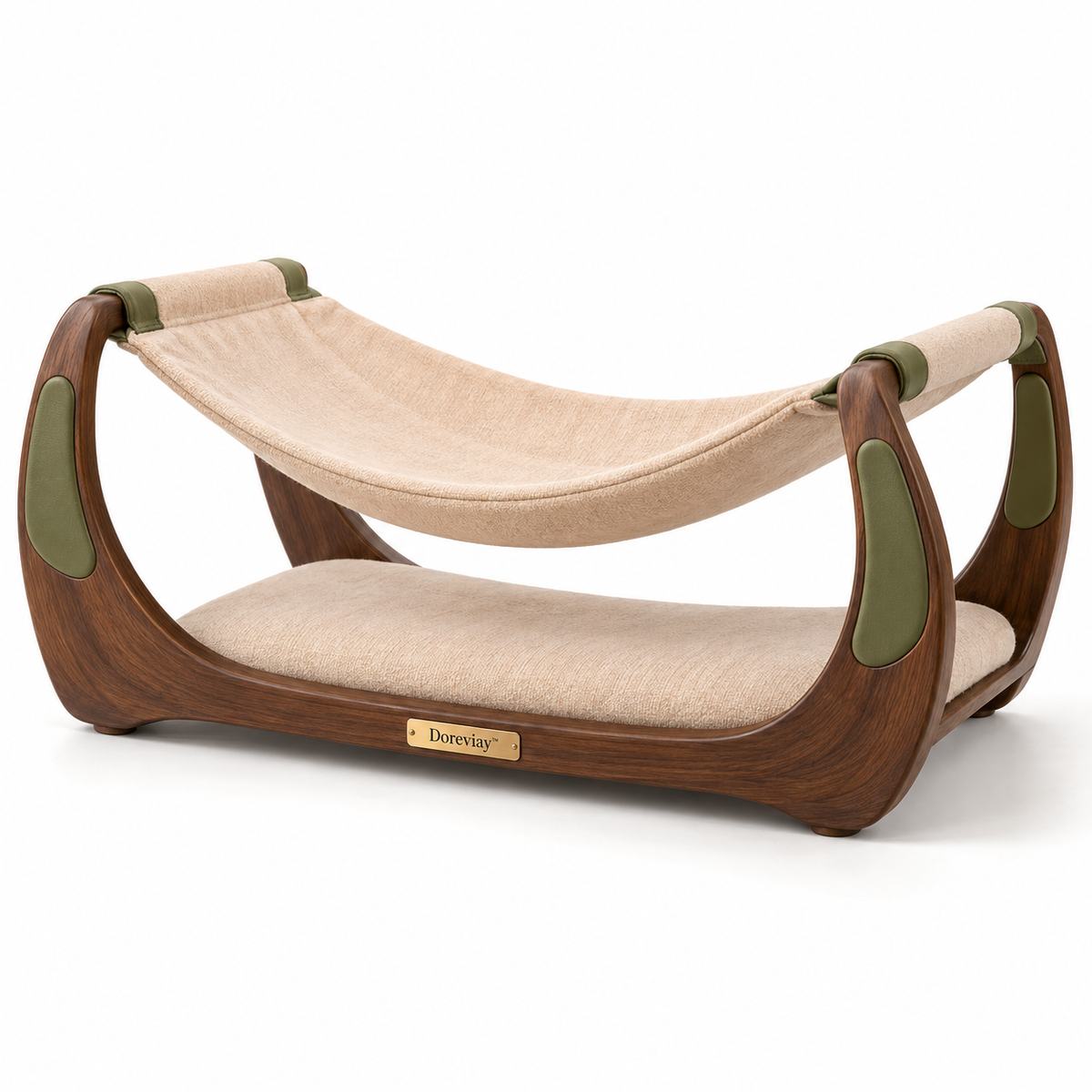 Doreviay™ Sculptural Suspended Cat Hammock with Adjustable Lounge Depth and Lower Resting Zone